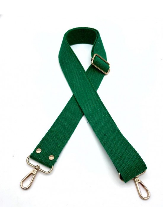 Çanta Aksesuar Çimen Yeşili 120X4 Cm Pamuklu Kolon Light Gold Metal Çanta Sapı Çanta Aksesuar Çimen Yeşili 120X4 Cm Pamuklu Kolon Light Gold Metal Çanta Sapı