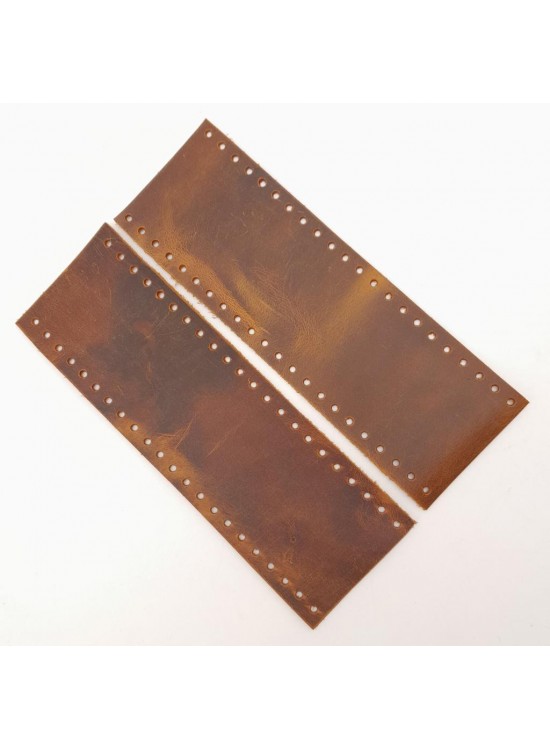 Çanta Aksesuar Crazy Oil Hardal Gerçek Deri Tutma Sapı 18X6 Cm Simit Sap