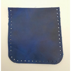 Çanta Aksesuar Crazy Oil Saks Mavi Gerçek Deri 12x12 cm Cep