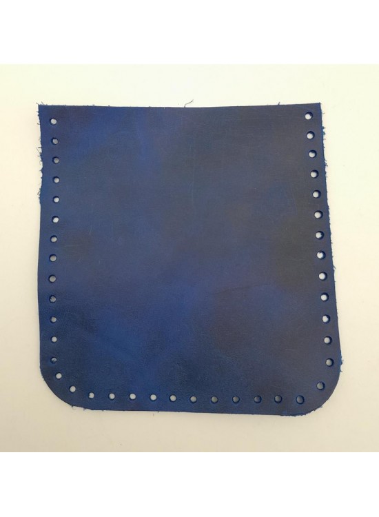 Çanta Aksesuar Crazy Oil Saks Mavi Gerçek Deri 12x12 cm Cep