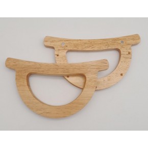 Çanta Aksesuar D Model Açık Ahşap Çanta Sapı