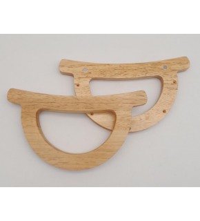 Çanta Aksesuar D Model Açık Ahşap Çanta Sapı