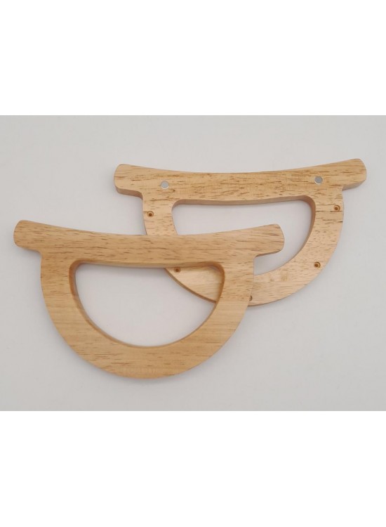 Çanta Aksesuar D Model Açık Ahşap Çanta Sapı