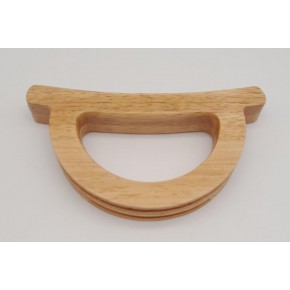 Çanta Aksesuar D Model Açık Ahşap Çanta Sapı