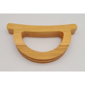 Çanta Aksesuar D Model Koyu Ahşap Çanta Sapı