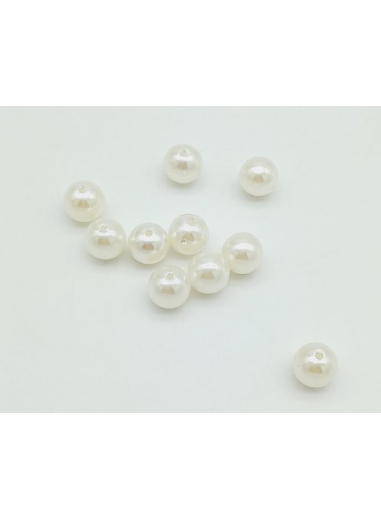 Çanta Aksesuar Delikli İnci 14 mm 10 Adet