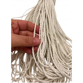 Çanta Aksesuar Deri Tüp Örgü 3 mm 1 Metre Kırık Beyaz  Renk