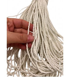 Çanta Aksesuar Deri Tüp Örgü 3 mm 1 Metre Kırık Beyaz  Renk