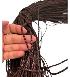 Çanta Aksesuar Deri Tüp Örgü 3 mm 1 Metre Koyu Kahve  Renk