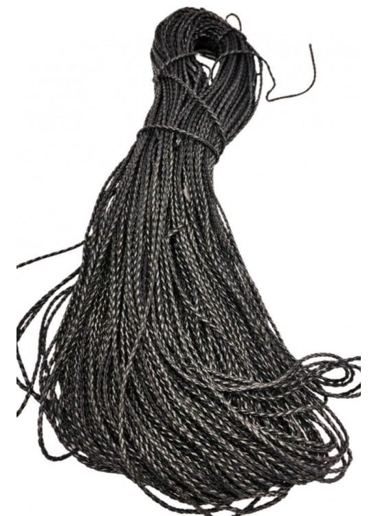 Çanta Aksesuar Deri Tüp Örgü 3 mm 1 Metre Siyah Renk