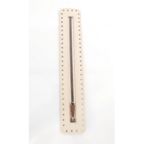 Çanta Aksesuar Derili Fermuar Yeni Model Krem 30 Cm Gümüş