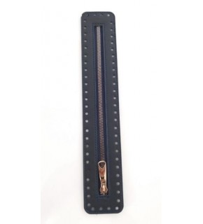 Çanta Aksesuar Derili Fermuar Yeni Model Lacivert 30 Cm Gümüş