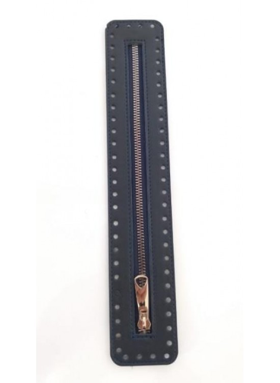 Çanta Aksesuar Derili Fermuar Yeni Model Lacivert 30 Cm Gümüş