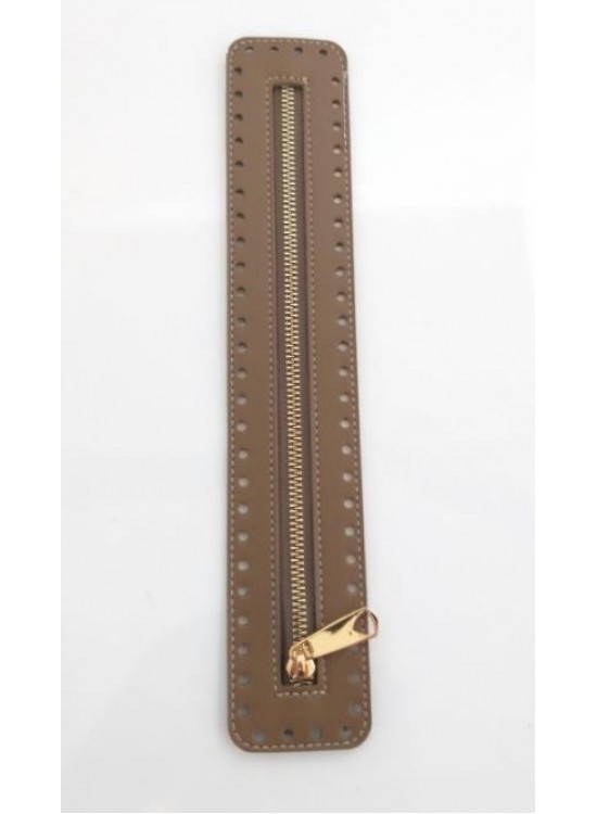 Çanta Aksesuar Derili Fermuar Yeni Model Vizon 30 Cm Light Gold