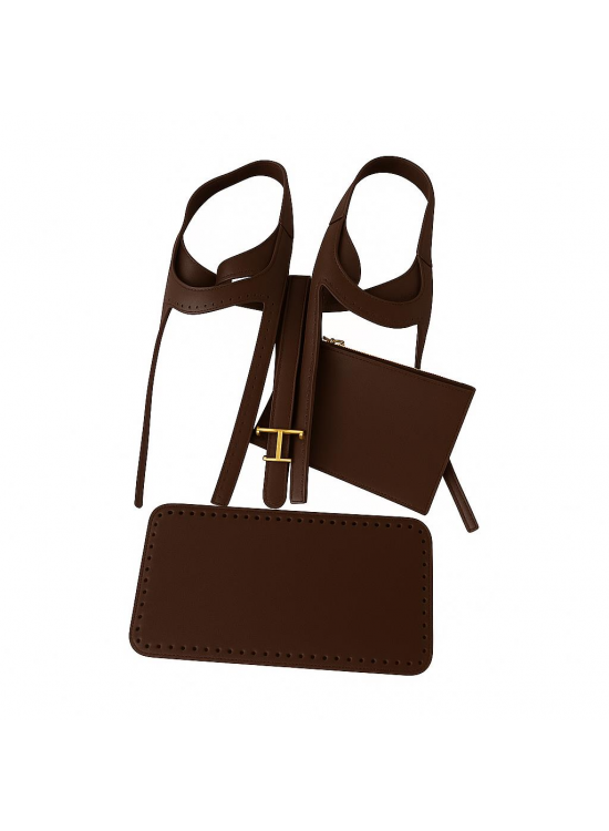 Çanta Aksesuar DG Model Çanta Yapım Aparatı Koyu Kahve Light Gold Metalli Çanta Aksesuar DG Model Çanta Yapım Aparatı Koyu Kahve Light Gold Metalli