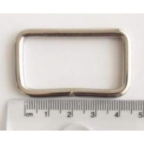 Çanta Aksesuar Dikdörtgen Halka 4 Cm Gümüş