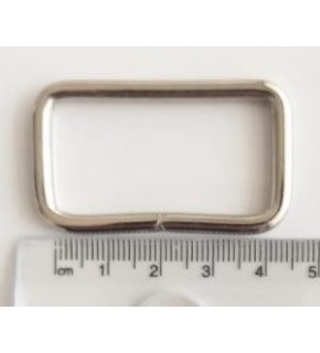 Çanta Aksesuar Dikdörtgen Halka 4 Cm Gümüş