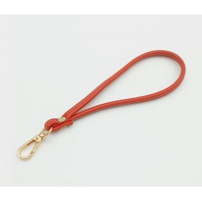 Çanta Aksesuar Dikişli Suni Deri Kırmızı Renk Elcik Light Gold Metal