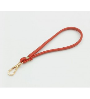 Çanta Aksesuar Dikişli Suni Deri Kırmızı Renk Elcik Light Gold Metal