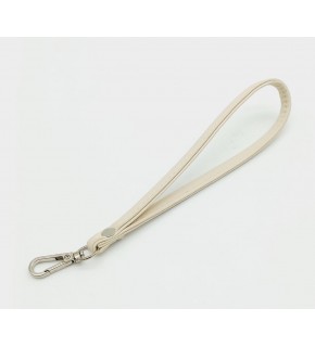 Çanta Aksesuar Dikişli Suni Deri Krem Renk Elcik Gümüş Metal