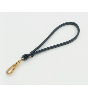 Çanta Aksesuar Dikişli Suni Deri Lacivert Renk Elcik Light Gold Metal