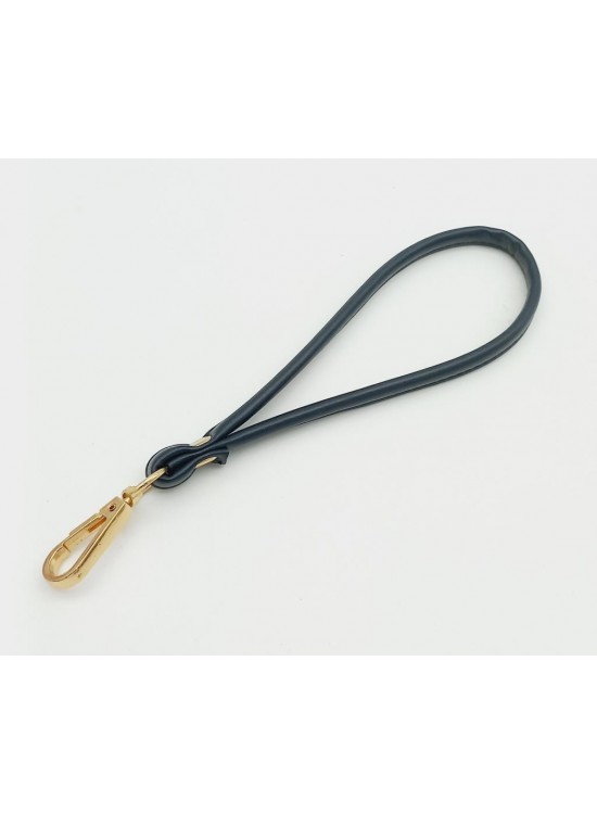 Çanta Aksesuar Dikişli Suni Deri Lacivert Renk Elcik Light Gold Metal