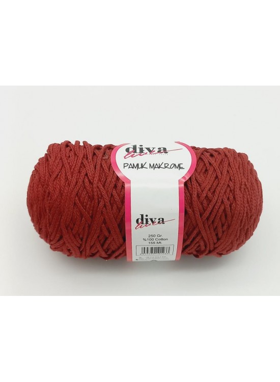 Çanta Aksesuar Diva Pamuk Makrome Açık Bordo (Kalın)