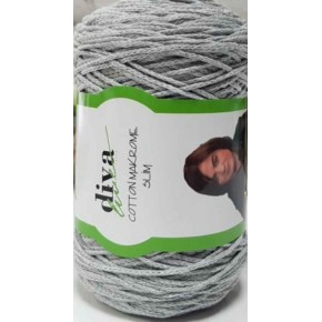 Çanta Aksesuar Diva Pamuk Makrome Açık Gri (İnce)