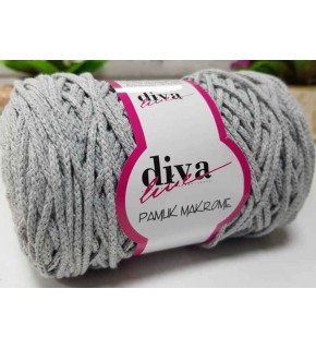 Çanta Aksesuar Diva Pamuk Makrome Açık Gri (Kalın)