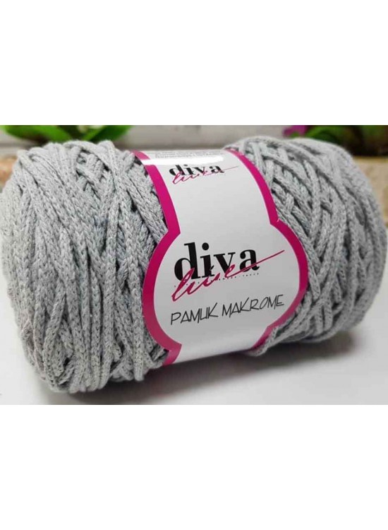 Çanta Aksesuar Diva Pamuk Makrome Açık Gri (Kalın)