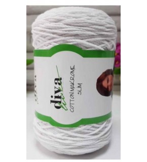 Çanta Aksesuar Diva Pamuk Makrome Beyaz (İnce)