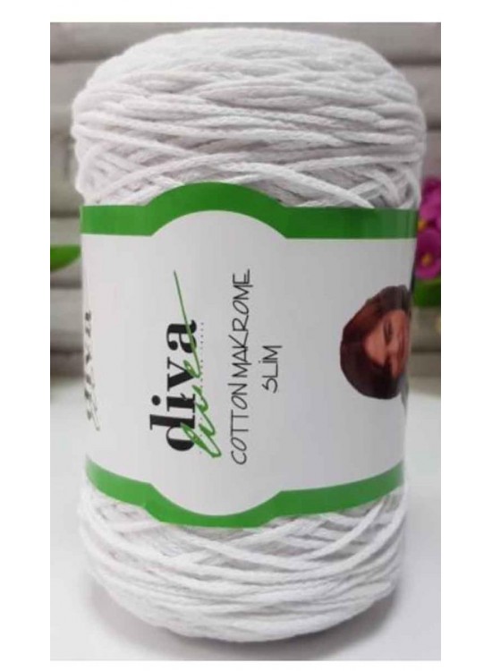 Çanta Aksesuar Diva Pamuk Makrome Beyaz (İnce)