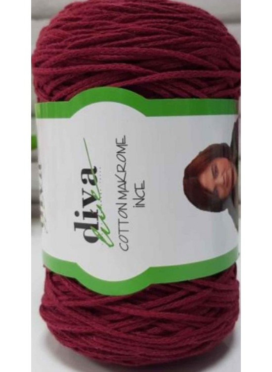 Çanta Aksesuar Diva Pamuk Makrome Bordo (İnce)