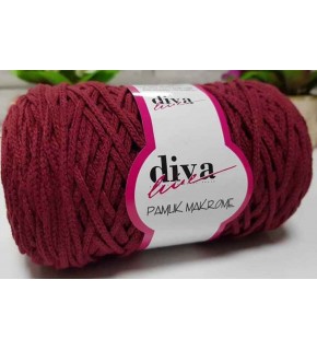 Çanta Aksesuar Diva Pamuk Makrome Bordo (Kalın)