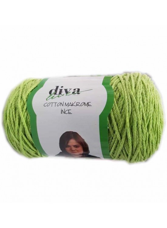 Çanta Aksesuar Diva Pamuk Makrome Fıstık Yeşili İnce No: 34 Çanta Aksesuar Diva Pamuk Makrome Fıstık Yeşili İnce No: 34