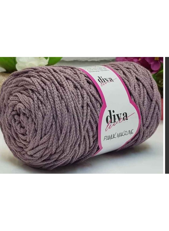 Çanta Aksesuar Diva Pamuk Makrome Gül Kurusu (Kalın)