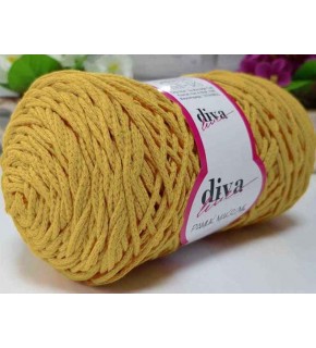 Çanta Aksesuar Diva Pamuk Makrome Hardal Sarı (Kalın)