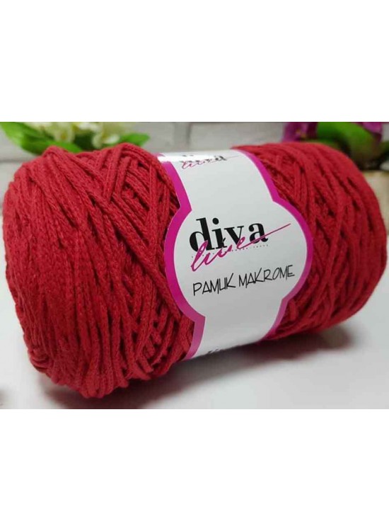 Çanta Aksesuar Diva Pamuk Makrome Kırmızı (Kalın)