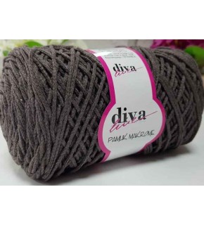 Çanta Aksesuar Diva Pamuk Makrome Koyu Kahve(Kalın)