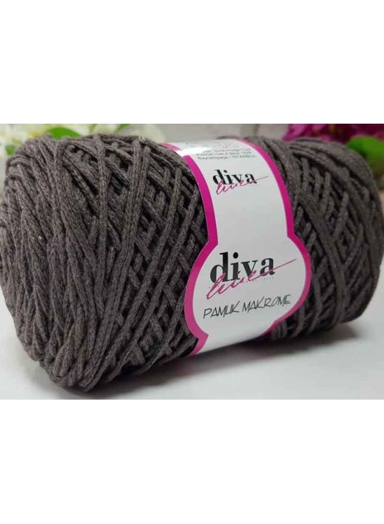 Çanta Aksesuar Diva Pamuk Makrome Koyu Kahve(Kalın) Çanta Aksesuar Diva Pamuk Makrome Koyu Kahve(Kalın)