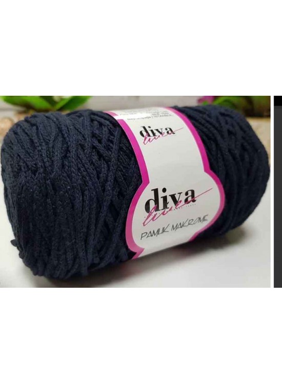 Çanta Aksesuar Diva Pamuk Makrome Lacivert (Kalın)