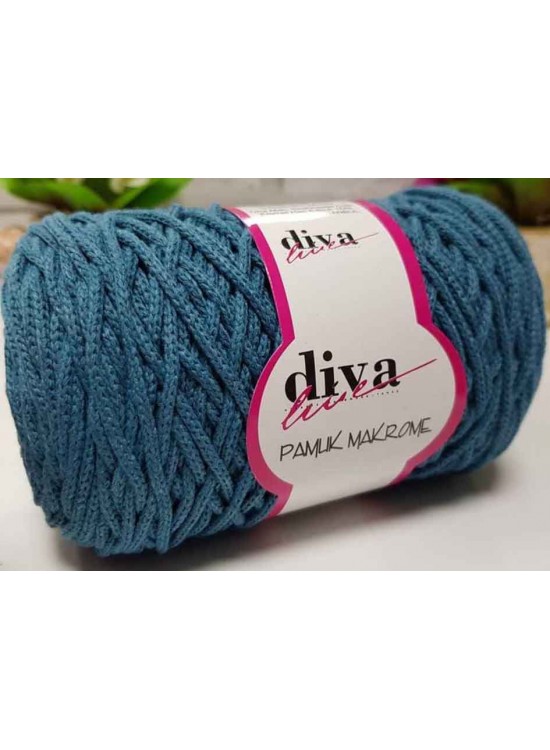 Çanta Aksesuar Diva Pamuk Makrome Petrol (Kalın) Çanta Aksesuar Diva Pamuk Makrome Petrol (Kalın)
