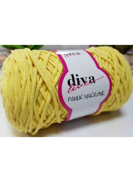 Çanta Aksesuar Diva Pamuk Makrome Sarı (Kalın)