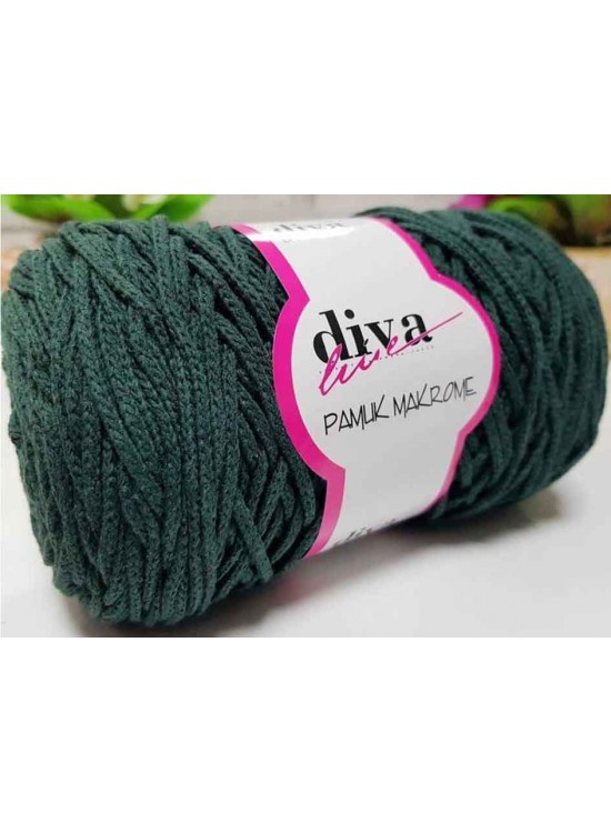 Çanta Aksesuar Diva Pamuk Makrome Zümrüt Yeşili (Kalın)