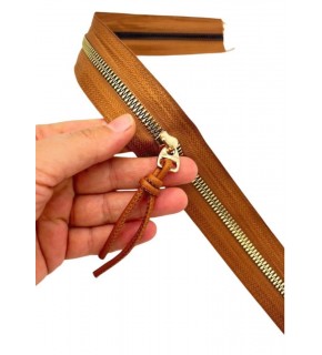 Çanta Aksesuar Düğüm Başlıklı Fermuar 40 Cm Light Gold Metal Taba Renk