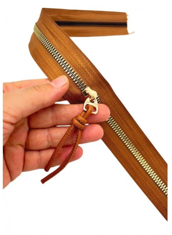 Çanta Aksesuar Düğüm Başlıklı Fermuar 40 Cm Light Gold Metal Taba Renk