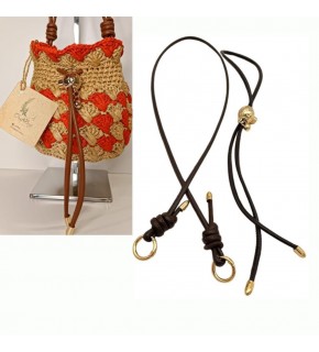 Çanta Aksesuar Düğüm Model Büzgülü Çanta Seti Koyu Kahve