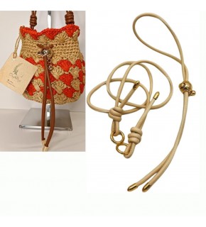 Çanta Aksesuar Düğüm Model Büzgülü Çanta Seti Krem