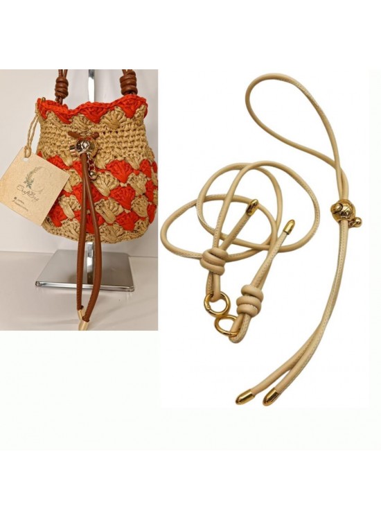 Çanta Aksesuar Düğüm Model Büzgülü Çanta Seti Krem