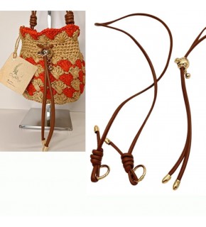 Çanta Aksesuar Düğüm Model Büzgülü Çanta Seti Taba